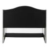 Light Gray and Gray Wood Tufted Upholstered Queen Bed Frame with Nailhead Trim