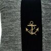 18" Black And Gray No Pattern Cotton Throw Pillow