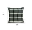 20" X 7" X 20" Transitional Gray Pillow Cover With Poly Insert
