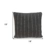 Charcoal Pillow Cover With Insert