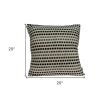 20" X 7" X 20" Elegant Transitional Tan Cotton Pillow Cover With Poly Insert