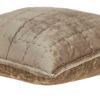 20" X 7" X 20" Transitional Taupe Solid Quilted Pillow Cover With Poly Insert