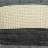 20" X 7" X 20" Transitional Cream And Gray Pillow Cover With Poly Insert