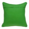 20" Green and White Throw Pillow