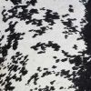 5' X 6' Black And White Cowhide Handmade Area Rug