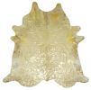 6' X 7' Gold Cowhide Handmade Area Rug