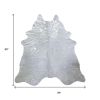 6' X 7' Silver Cowhide Handmade Area Rug