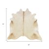 6' X 7' Champagne Cowhide Handmade Area Rug