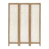 71" Clear Folding Three Panel Screen Room Divider
