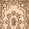 8' X 11' Beige And Brown Floral Medallion Area Rug