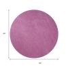 8' Hot Pink Hand Woven Round Rug