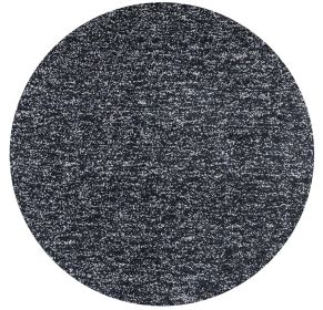 8' Black And White Hand Woven Round Rug
