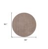 8' Beige Hand Woven Round Rug