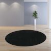 8' Espresso Hand Woven Round Rug