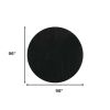 8' Espresso Hand Woven Round Rug