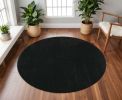 8' Espresso Hand Woven Round Rug