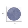 8' Purple Hand Woven Round Rug