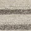 5' X 7' Brown Gray And Ivory New Zealand Lambs Wool Striped Hand Woven Area Rug
