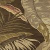 5' X 8' Brown And Beige Wool Botanical Leaves Hand Tufted Area Rug