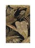 5' X 8' Black Beige And Brown Wool Botanical Leaves Hand Tufted Area Rug