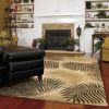 5' X 8' Natural Green And Brown Wool Botanical Leaves Hand Tufted Area Rug