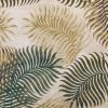 5' X 8' Natural Green And Brown Wool Botanical Leaves Hand Tufted Area Rug