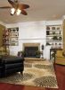 5' X 8' Natural Green And Brown Wool Botanical Leaves Hand Tufted Area Rug