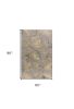 5' X 8' Gray And Taupe Wool Botanical Leaves Hand Tufted Area Rug