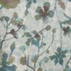 8' X 11' Teal Blue White And Green Floral Vines Area Rug
