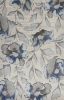 7' X 10' Ivory Blue And Gray Floral Vines Area Rug
