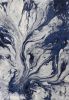 7' X 10' Blue Gray And Ivory Abstract Area Rug