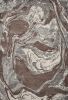 7' X 10' Brown And Ivory Abstract Area Rug