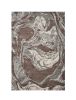 7' X 10' Brown And Ivory Abstract Area Rug