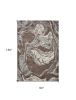 7' X 10' Brown And Ivory Abstract Area Rug