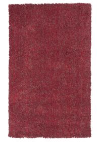 8' X 10' Red Shag Hand Woven Area Rug