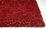 8' X 10' Red Shag Hand Woven Area Rug