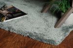 8' X 10' Slate Blue Shag Hand Woven Area Rug