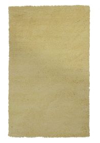 8' X 10' Canary Yellow Shag Hand Woven Area Rug