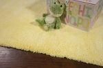 8' X 10' Canary Yellow Shag Hand Woven Area Rug