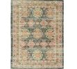8' X 11' Brick Red Green And Brown Jute Southwestern Handmade Distressed Area Rug