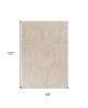 8' X 10' Sand And Beige Wool Geometric Hand Tufted Area Rug