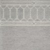 8' X 10' Gray And Ivory Wool Geometric Hand Tufted Area Rug