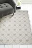 8' X 10' Ivory And Gray Wool Ogee Hand Tufted Area Rug