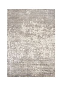 5' X 7' Beige And Ivory Abstract Hand Loomed Area Rug