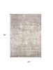 5' X 7' Beige And Ivory Abstract Hand Loomed Area Rug