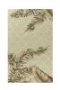 5' X 8' Sage Taupe And Green Wool Tropical Botanical Hand Tufted Area Rug