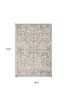 8' X 10' Ivory And Brown Floral Medallion Distressed Area Rug