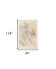 8' X 10' Gray And Ivory Abstract Area Rug
