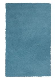 8' X 11' Blue Shag Hand Woven Area Rug