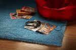 8' X 11' Blue Shag Hand Woven Area Rug